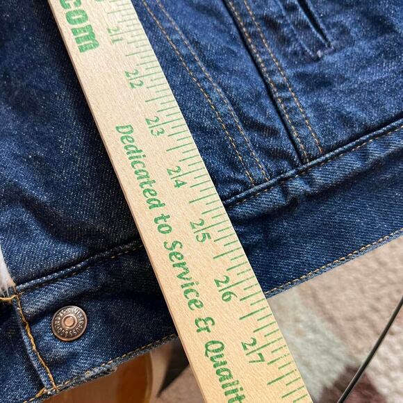 NWOT Vtg 80s Levi’s Sherpa-Lined Type 3 Denim Trucker Boa Jacket 44L 71608-0216 - Picture 8 of 8